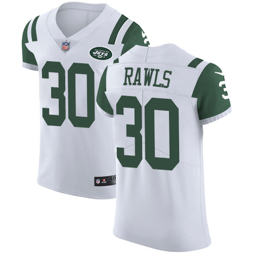 Nike Jets #30 Thomas Rawls White Men's Stitched NFL Vapor Untouchable Elite Jersey